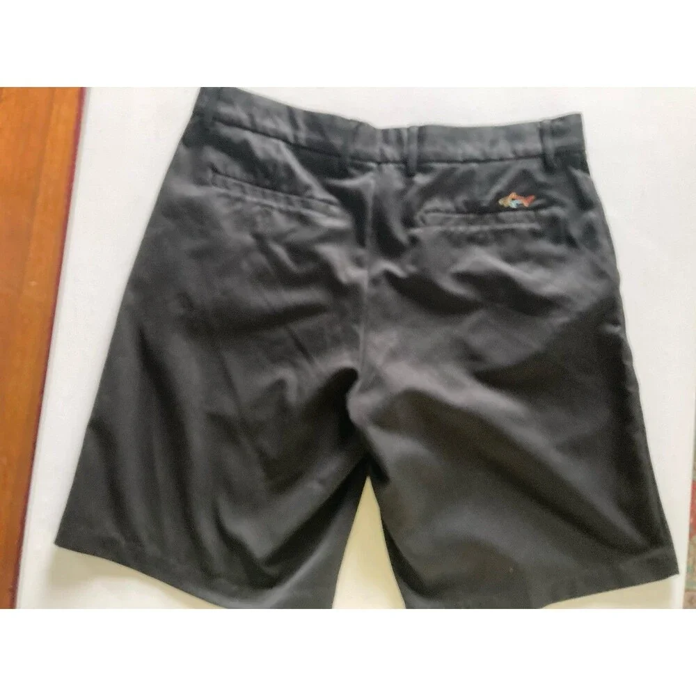 Greg Norman for Tasso Ella Golf Shorts Size 34 Logo Black Excellent Condition
